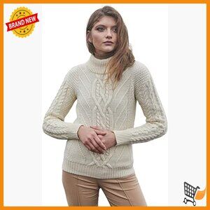 Oversized Merino Wool Turtleneck Pullover Sweater Winter Warm